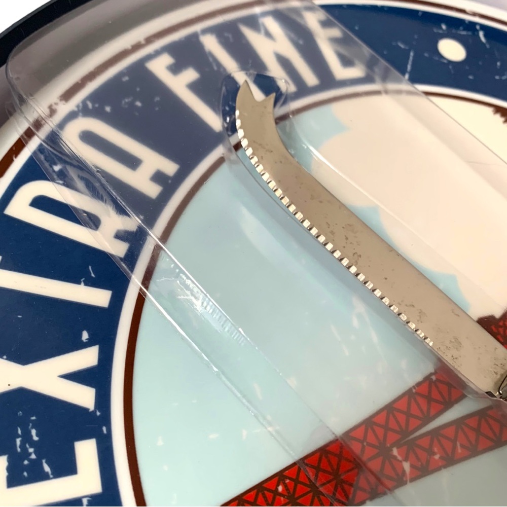 Porcelain Cheese Plate & stainless steel cheese Knife (originally $68) NWT